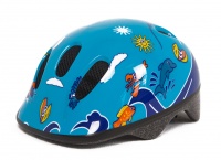 Шлем детский сине-голубой с дельфинами